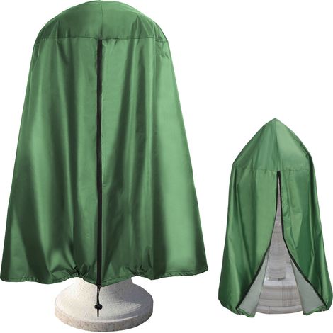 Housse de protection argentée en tissu Oxford imperméable et coupe-vent pour fontaine de jardin. (1/5)