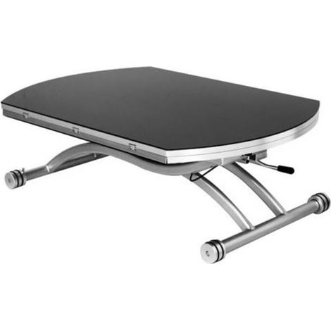 Table Basse Extensible - GIOVANNI MARCHESI - COLOMBIA - Noir - Verre - Design Chic (1/4)