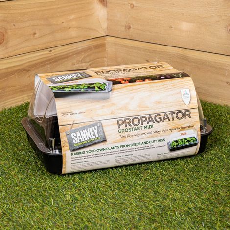 38cm Unheated Seed Starter Tray Grostart Midi Propagator Indoor Seedling Planter (1/5)