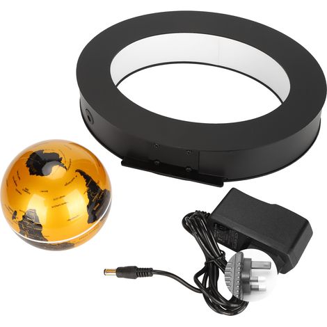 Floating Globe Magnetic Levitation World Map Ball Desktop Decoration with Oval Base 100‑240VUK Plug (1/5)