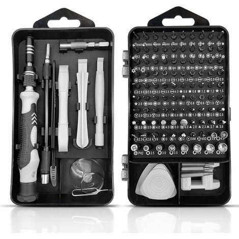 Ensemble de tournevis et micro outils, kit de tournevis 115 en 1, kit pour ordinateur portable, kit de réparation électronique, kit de tournevis torx (1/5)