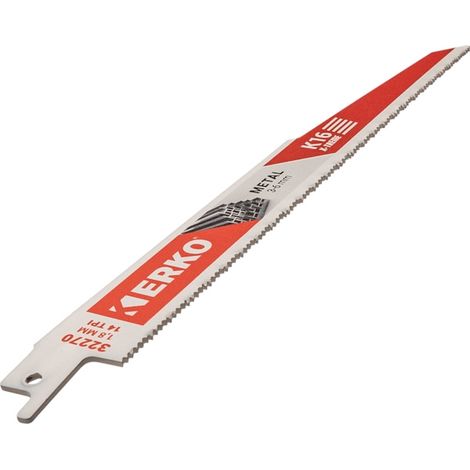 Etui de 5 lames de scie sabre pour acier de 3 à 6 mm - 228x22x1.6 mm - ERKO