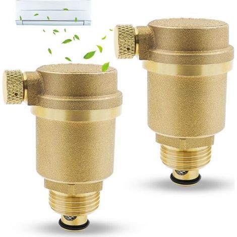 CSPARCV Satz mit 2 automatischen Entlüftungsventilen aus Messing, DN15, für Solarwarmwasserbereiter – Druckentlastung (1/4)