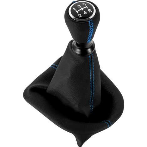 Schaltknauf aus Leder – 1-teilig – Sportlich, Blau – Einfache Montage – Für Peugeot und Citroën – Farbe: Blau (1/5)