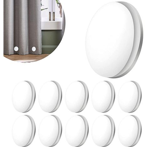 Lot de 4 poids magnétiques pour rideau de douche, poids de doublure de rideau robustes et imperméables, pince à lester pour rideau de salle de bain (blanc) (1/5)