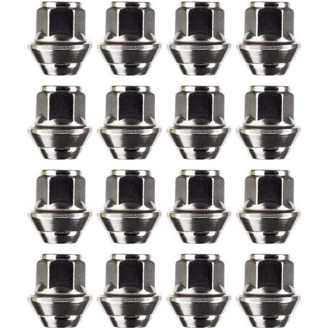 Satz Radmuttern für Leichtmetallfelgen. M12 x 1,5, konische Unterlegscheibe, 19-mm-Sechskant. Passend für Ford-Leichtmetallfelgen und weitere Modelle (16 Zoll).