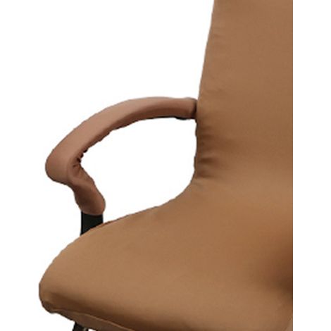 Paire de housses d'accoudoir pour chaise avec mousse douce respirante et sûre, ensemble de protection pour fauteuil de bureau, maison, travail, couleur café, type mousse 35x9cm/13,8x3,5in (1/3)
