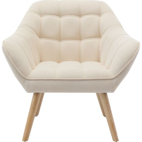 Fauteuil en tissu beige CASERTA