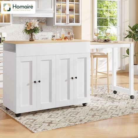 Étagère murale de rangement en mdf blanc 60 x 20 cm HOMAIRE (1/5)
