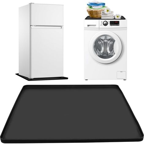 Plan de Travail Machine à Laver et Seche Linge Tapis Machine a Laver 6060cm Tapis de Réfrigérateur en Silicone Comptoir Lave Linges Tapis Lave Linge avec Bord Surélevé Antifuite et Antidérapant (1/5)