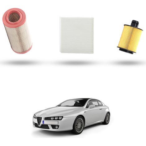 Kit Tagliando 3 filtri compatibile con Alfa Romeo Brera (939) 1.8 TBI 16v 147kw dal 2009 (1/4)