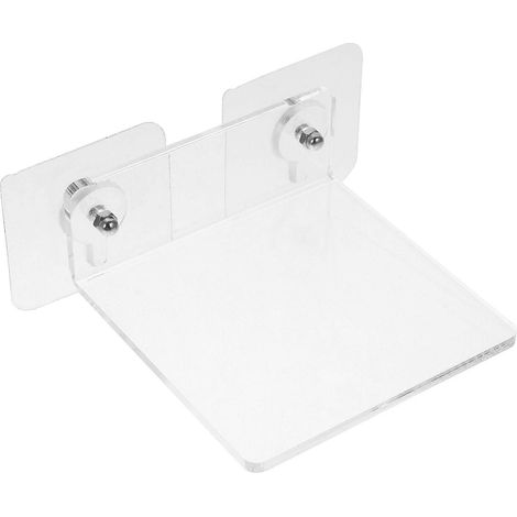 Étagère flottante en acrylique sans perçage, étagère de rangement flottante pour salle de bain (1/5)
