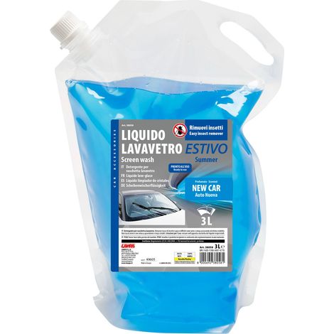 Liquido lavavetro estivo, pronto all'uso - 3000 ml - New car