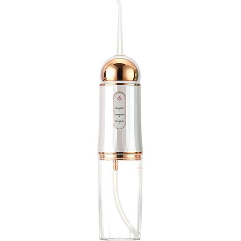 Irrigateur dentaire electrique rechargeable trois pressions deux embouts nettoie les dents elimine le tartre mode pulsation (1/5)