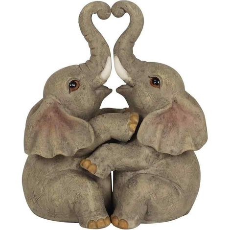Statuette Couple D Animaux - Décor Bureau Et Intérieur - Texture Lisse - Léger - Taille Compacte - 1 Pièce (1/5)