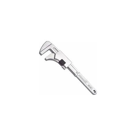 - Clé À Crémaillère - 105.230 - Grande Ouverture 60 Mm - Longueur 230 Mm - Clé Robuste - Pour Travaux Lourds - Clé Plombier, Bâtiment, Agriculture, Chantiers - Chrome Satiné
