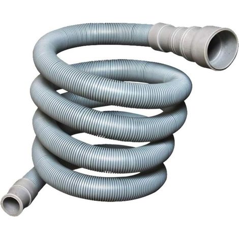Tuyau d'évacuation supplémentaire pour machine à laver - diamètre universel (30 à 42 mm), étanche - 1 pièce, gris, 1 mètre (1/5)