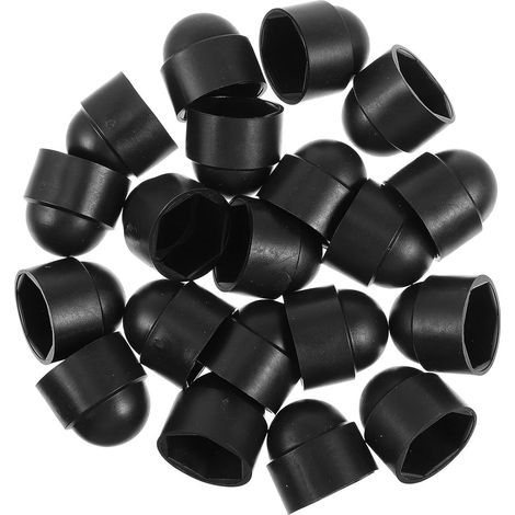 Capuchons de protection Healeved faciles à installer, en nylon, 20 pièces, hexagonaux, noirs,