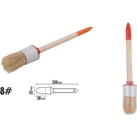 Pennello Maniglia Pittura En Legno Setole Natural Au Tonda 38 Mm 8" 90292 (1/2)