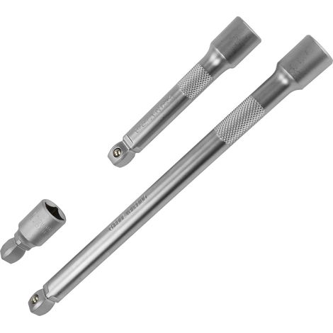 Kippverlängerung Ratschenverlängerung Knarrenverlängerung 3 tlg 50 125 250mm 1/2 (1/4)