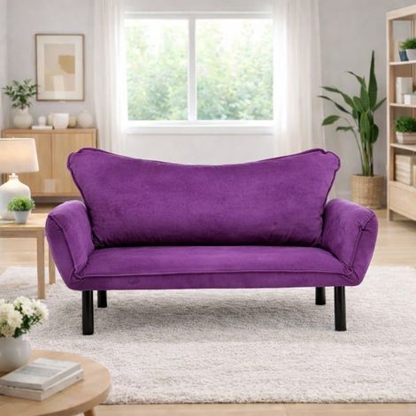 Schlafsofa Lila Samt - zwei Personen - Chatto