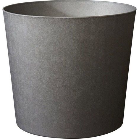 POT DE FLEURS CONIQUE Ø 60 CM - EDA - ELEMENT - 100 L - INTÉRIEUR EXTÉRIEUR - Ø 57,5 X H. 48,2 CM - GRIS ANTHRACITE (1/4)