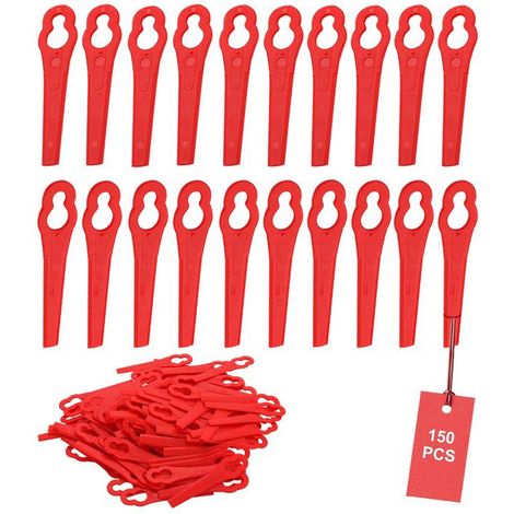 Set de 150 lame schimb pentru trimmer ABS rosu 8.5cm (1/5)