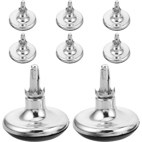 Chevilles métalliques argentées pour pieds de meubles, utilisées pour le support des meubles, ensemble de 8 pièces. (1/5)