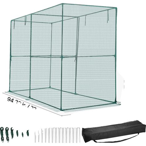 Jaula para cultivos resistente al viento, fácil de instalar, 98x49x72 pulgadas. (1/2)
