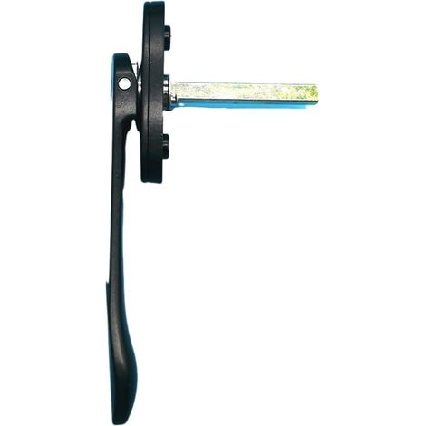 Poignee Fenetre PVC Lot de 1 poignées fenêtre à battant en Alliage d'aluminium, for Porte Pliante, Forme d'épée, Fines et Plates, carrées, Acier(Black) (1/5)