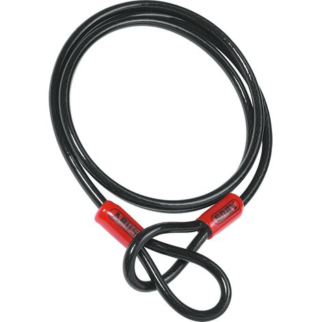 Câble En Acier - 1 Unité - Gaine Plastique - Sécurisation Casque Et Roue - Vélo Et Moto - 2,2 Mètres Noir (1/3)