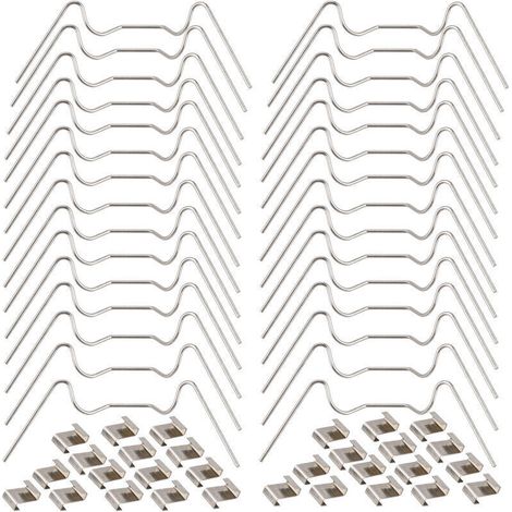 Gewächshausklammern für Glasung (30W und 30Z) Befestigungsklammern aus Edelstahl, Reparaturset, Zubehör, Halterung, 60