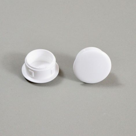 Bouchon obturateur plastique 15 mm – Couleur blanche – Insensible à l'humidité et à la corrosion – Pour matériaux pleins – Ajile