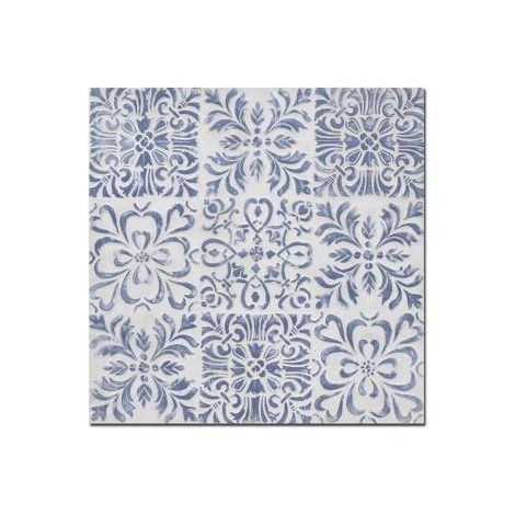 Quadro legno blu quadro cm 80x80h3