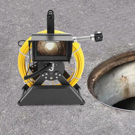 Sewer Inspection Camera with 30M Drain Inspection, 4.3 inch LCD Monitor, IP68 Waterproof, Pipe Camera with DVR Recorder, 12 Adjustable Lights & 16G TF Card Memory (1/5)