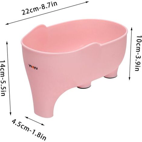 Yanyu Küchen-Abtropfkorb Elefant, Spülbecken-Sieb, Restekorb, Wäschekorb, Rosa (1/4)