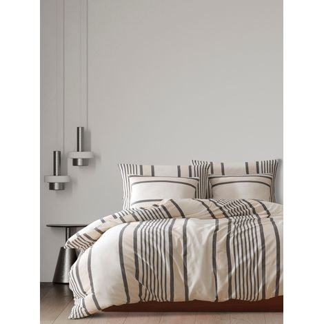 Funda nórdica, funda nórdica, ropa de cama Set Beige Negro