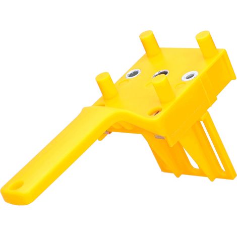 Kit de gabarits de perçage pour tourillons 41 pièces, réglable, multifonctionnel, durable et de haute précision, pour trous droits en menuiserie (Jaune) (1/5)
