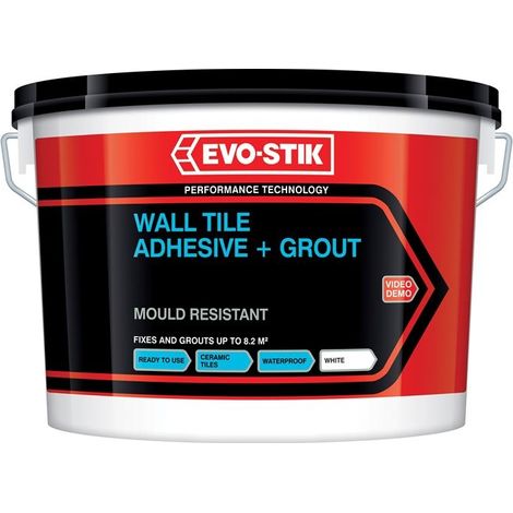 EVO-STIK 30812624 Mould Resistant Wall Tile Adhesive & Grout 5 litre EVO416536 (1/3)