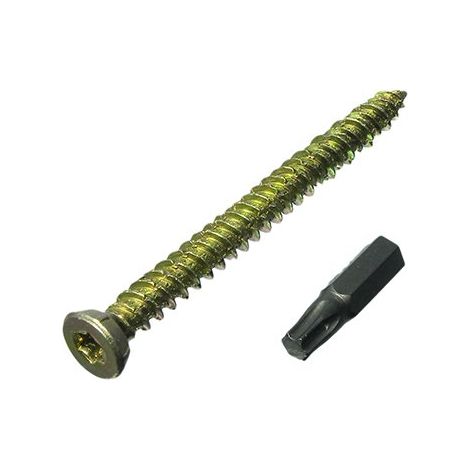 Lot de 100 vis pour cadre de porte fenêtre + capuchons 7,5 mm 152 mm + embout Torx (1/2)