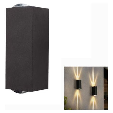 Applique Murale LED Extérieure Intérieur 6W, Éclairage Mural LED Imperméable IP65 Blanc Chaud 3000K, Lampe Murale Moderne Up Down Luminaire pour Escalier Entrée Terrasse Dangle (1/5)