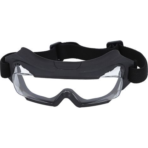 Safety glasses with ventilation, scratch and fog resistant, suitable for men and women, protect against UV rays, dust, debris or flying particles, black (1/5)