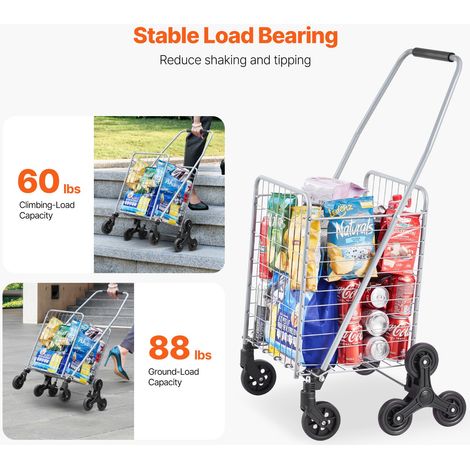 Chariot de Courses Pliable - 45 L Chariot Monte Escalier (1/5)