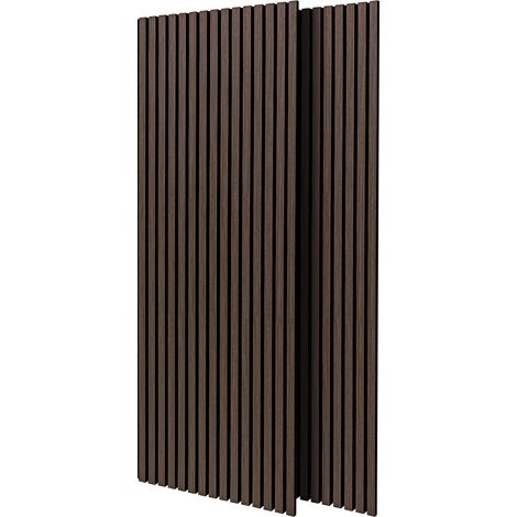 Mozart - 2 Akustikpaneele, Wandpaneele aus Holz 235x60 cm, dunkelbraun