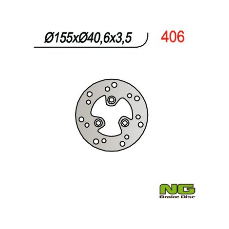 Disco de freno delantero para scooters Aprilia/MBK/Piaggio/Yamaha, 155x40,6x3,8 mm