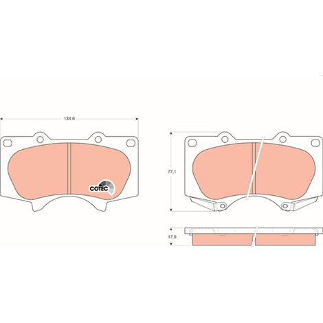 Plaquettes de frein avant GDB3364 TRW (1/5)