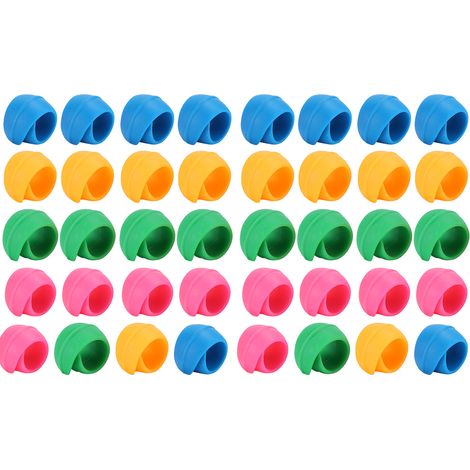 40 clips en silicone pour canettes colorées, accessoires de couture multicolores pour organiser fils (1/5)