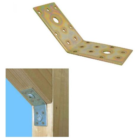 STAFFA PIASTRA ANGOLARE 135° FISSAGGIO TRAVI LEGNO TROPICALIZZATA 80X80X50 mm (1/2)