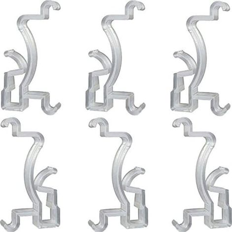 Ensemble de 6 rails de stores de 48 mm - accessoires pour tringles à rideaux - kit de stores (1/2)