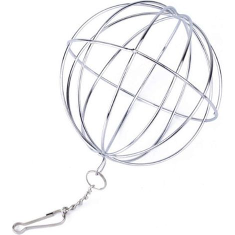 1pcs en acier inoxydable hamster herbe distributeur stand ball lapin fourrage hanging ball Feeder (8cm) (1/5)